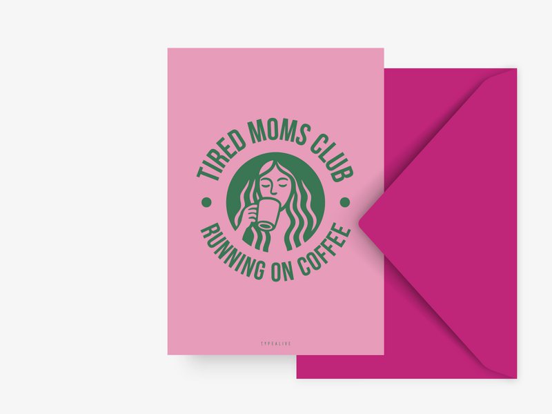 Postkarte / Tired Moms