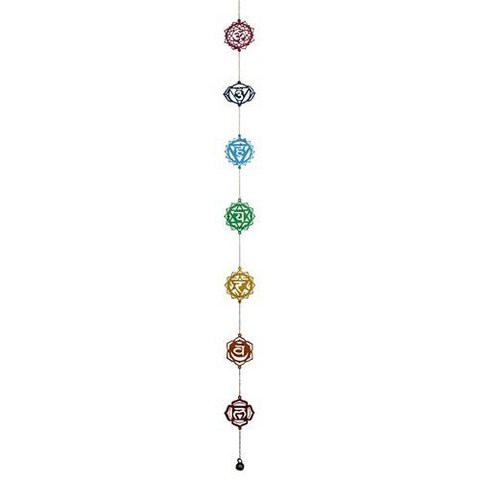 Houten Hangende 7 chakra's 120cm