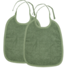 Bib with tie closure, terry cloth Forest Green