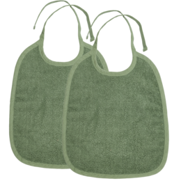 Śliniaczek zapinany na wiązanie, z froty Forest Green