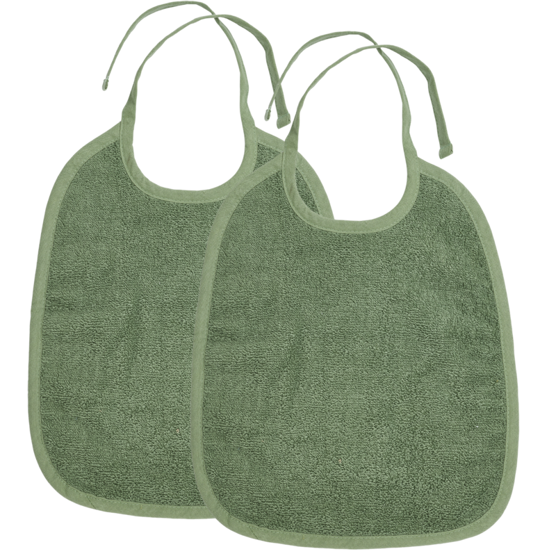 Śliniaczek zapinany na wiązanie, z froty Forest Green