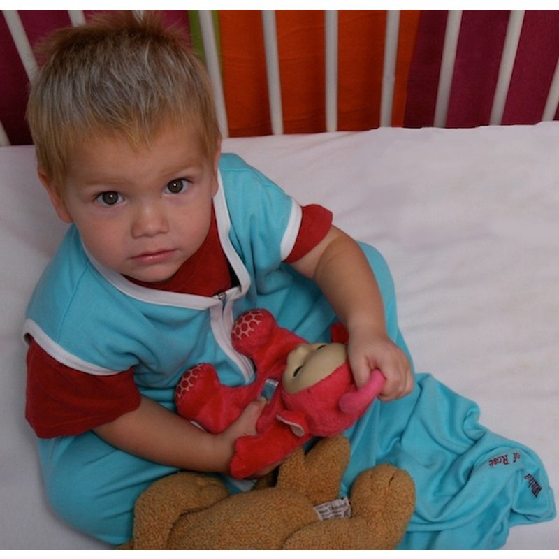 Sleeping bag Turquoise - white