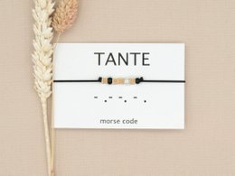 Morse code armband Tante (zilver,rosé goud,goud)