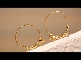 Charming Dachshund Hoop Earrings
