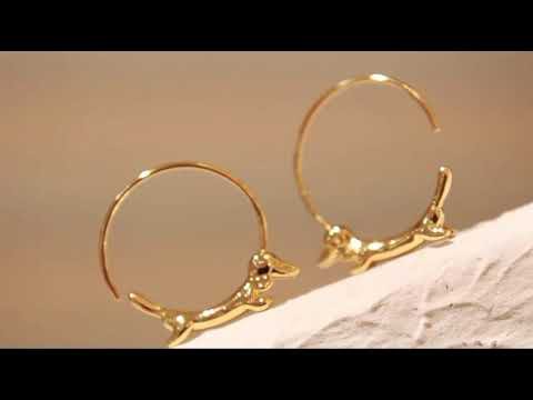Charming Dachshund Hoop Earrings