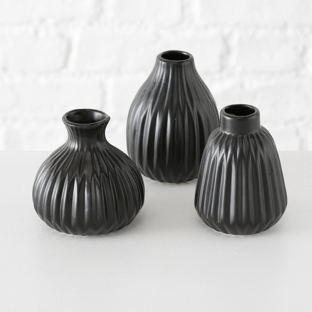 Boltze Home Vaas Esko h12cm schwarz