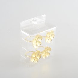 Masser af 4 runder med gyldne blomster