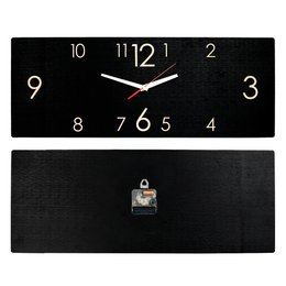 Houten Wandklok Zwart (2 Maten)