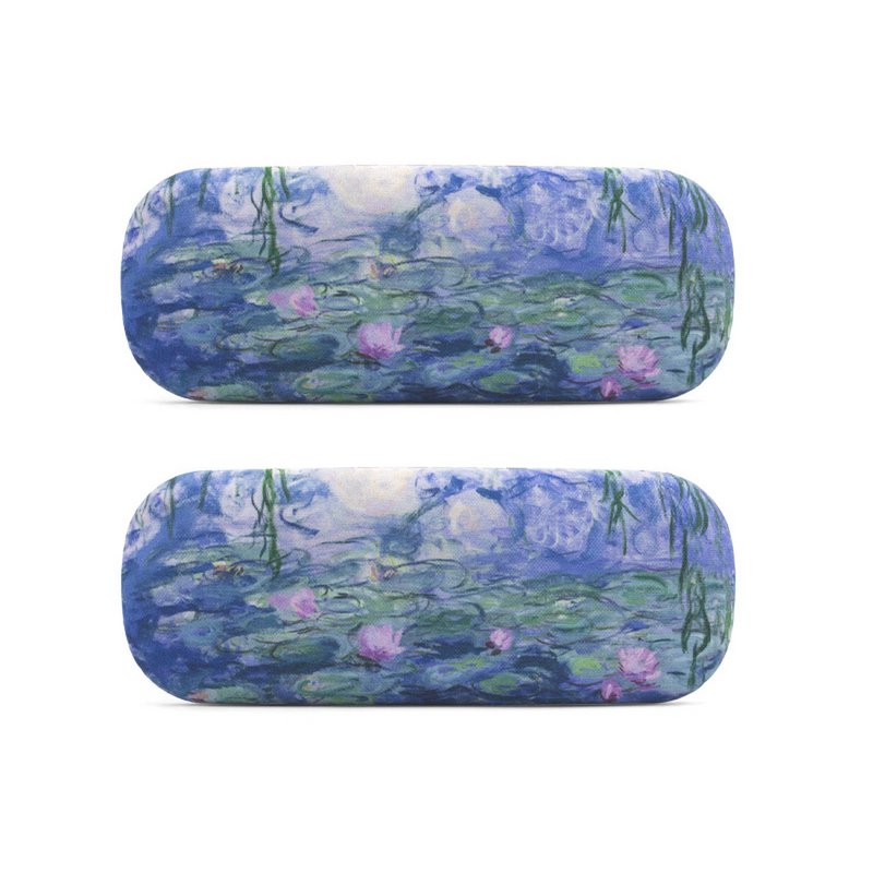 Boîte à lunettes avec étoffe à verres, Monet, nénuphars