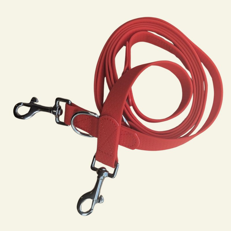 Waterproof multi-position leash Red