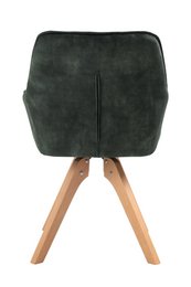 Armchair vintage velvet velor, dark green