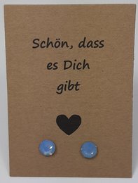 Toll stainless steel earring on card in German language (set10)