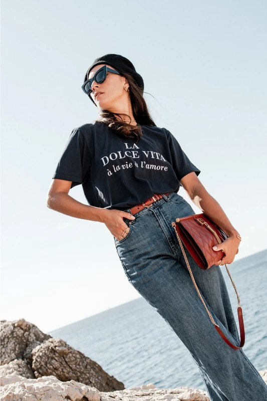 Navy blue dolce vita t-shirt