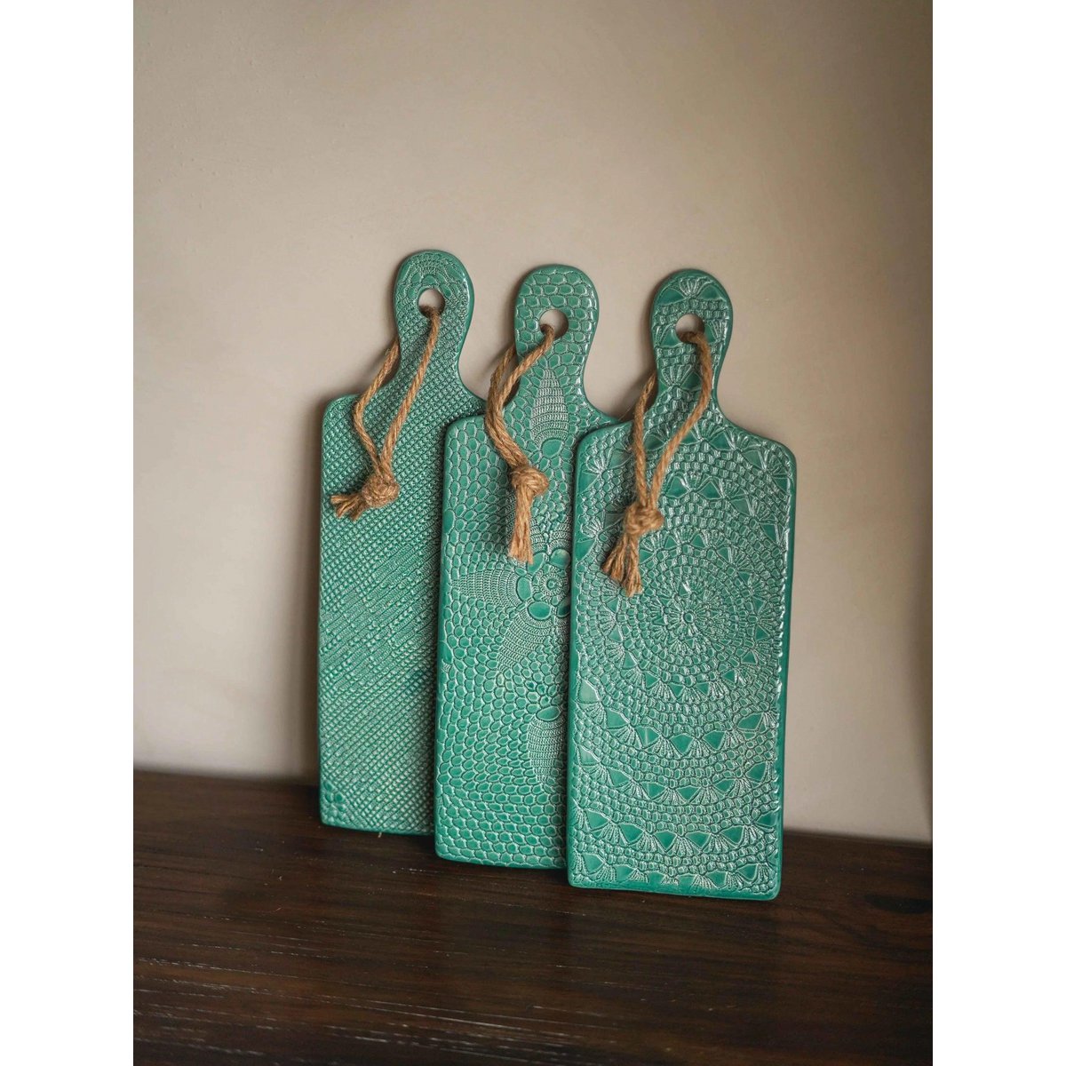 Tabla de servir rectangular de crochet – Hecha a mano en Portugal