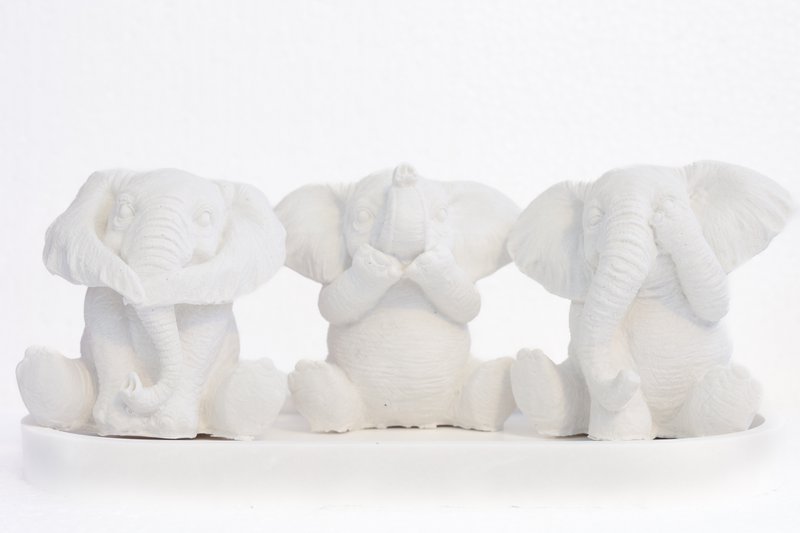 Hør See and Speak No Evil Elephants sæt med 3