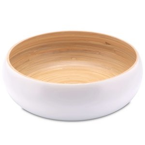 Fruit bowl made of bamboo wood - decorative shell with colored paintwork