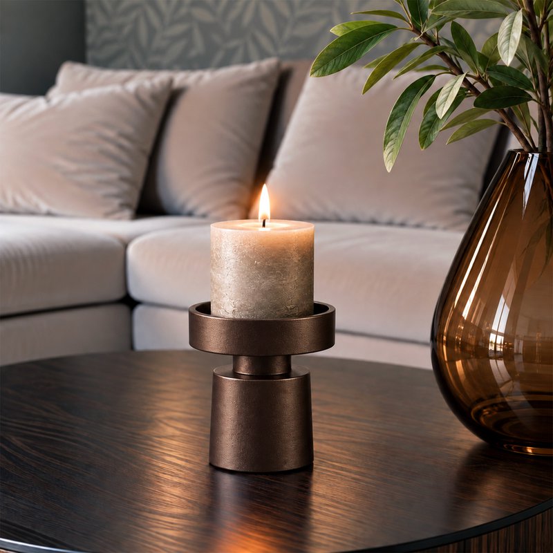 Candle holder - Piura bronze