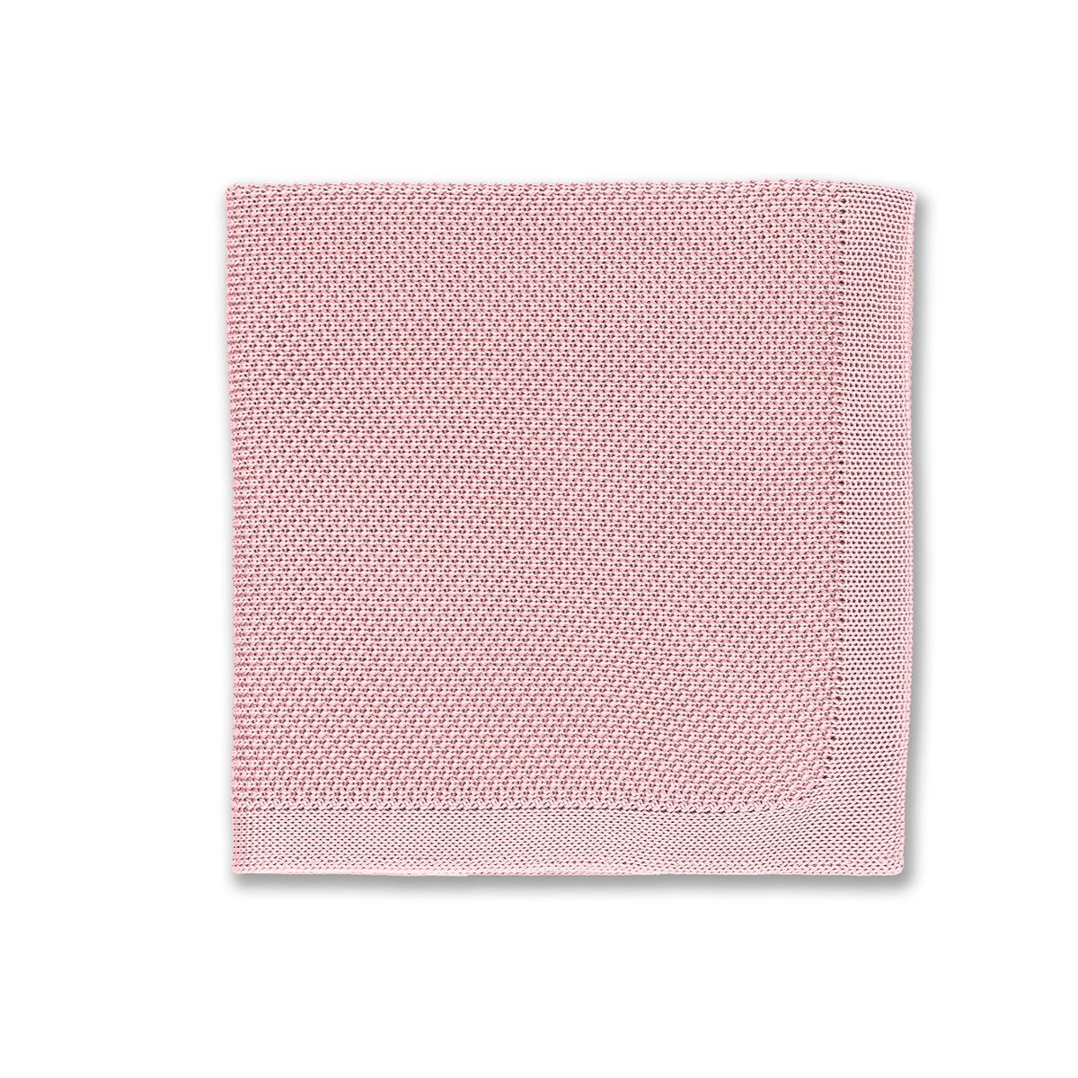 Dusty pink knitted pocket square