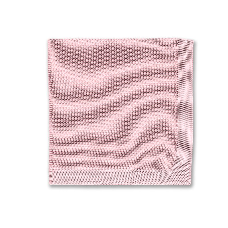 Dusty pink knitted pocket square