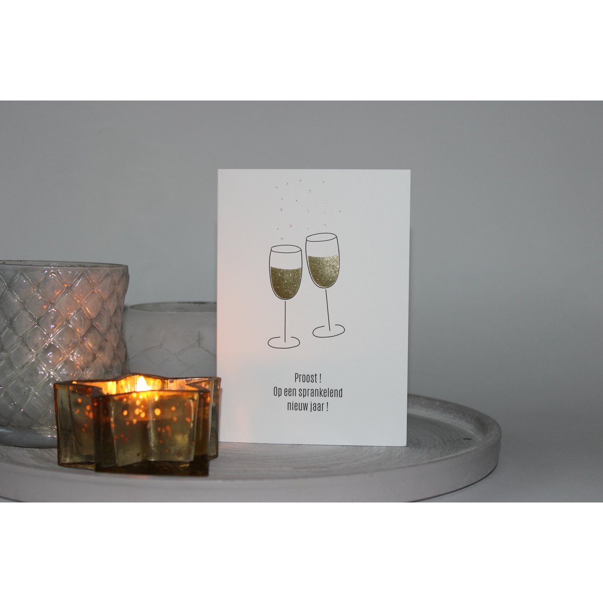 Christmas card Anton Cheers! To a sparkling new year!