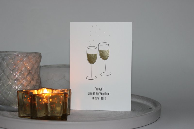 Kartka świąteczna Anton Cheers! Do błyszczącego nowego roku!