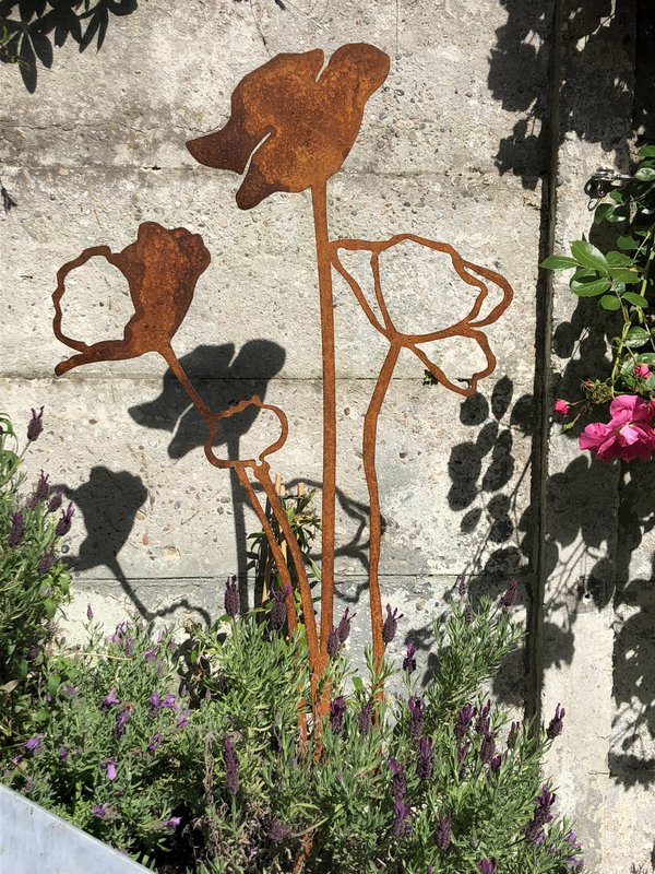 Poppy open up - Objeto de acero corten