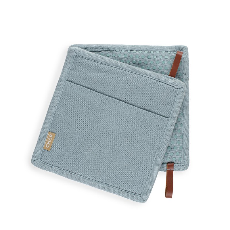 CH&F Grydeholder med Lomme | Silikone prikker |  20x20 cm
