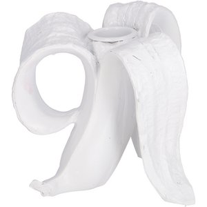 Poly Kerzenhalter Martha Banane, D12cm, H10,5cm, weiß