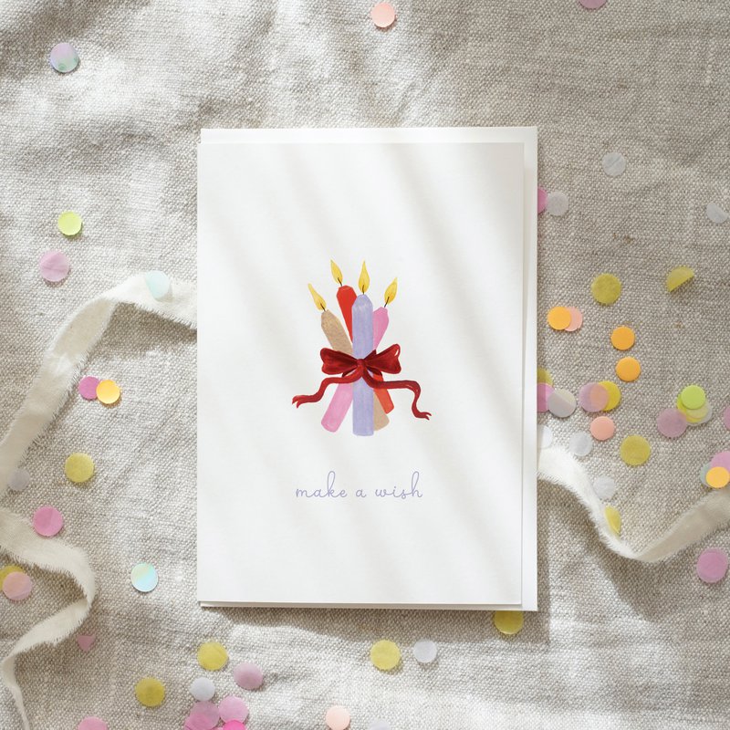 Grußkarte · Colorful wish | Candles