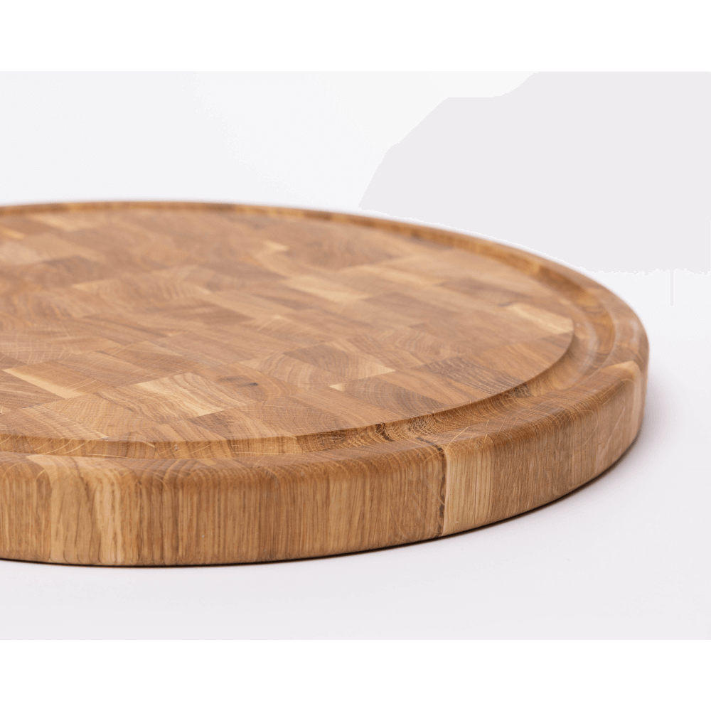 Planche à Découper Bout - WOODSTONE - Ronde - Chêne - Ø42 cm