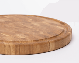 Planche à Découper Bout - WOODSTONE - Ronde - Chêne - Ø42 cm
