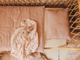 Linen bloom child cover set "Powder pink"