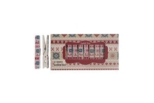 Wooden pegs set Hygge Holidays 12 psc in box Isabelle Rose