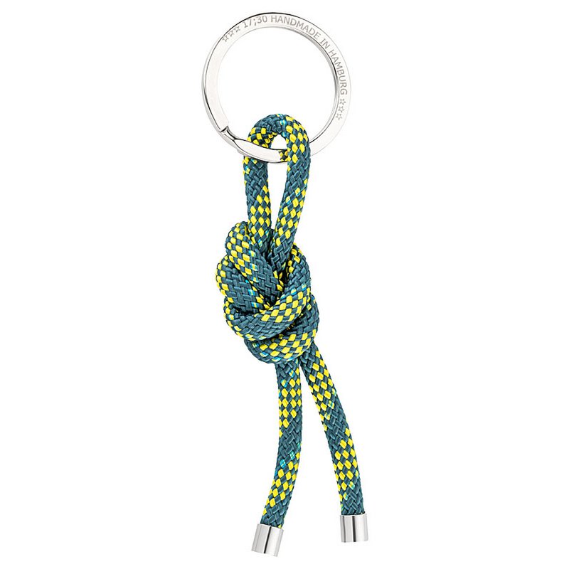 Keychain knot, blue-yellow