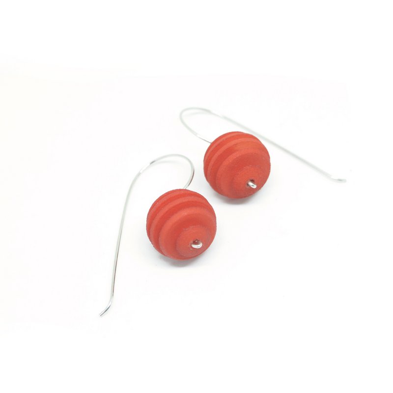 OPTICAL - Kolczyki kule - Tangerine Orange