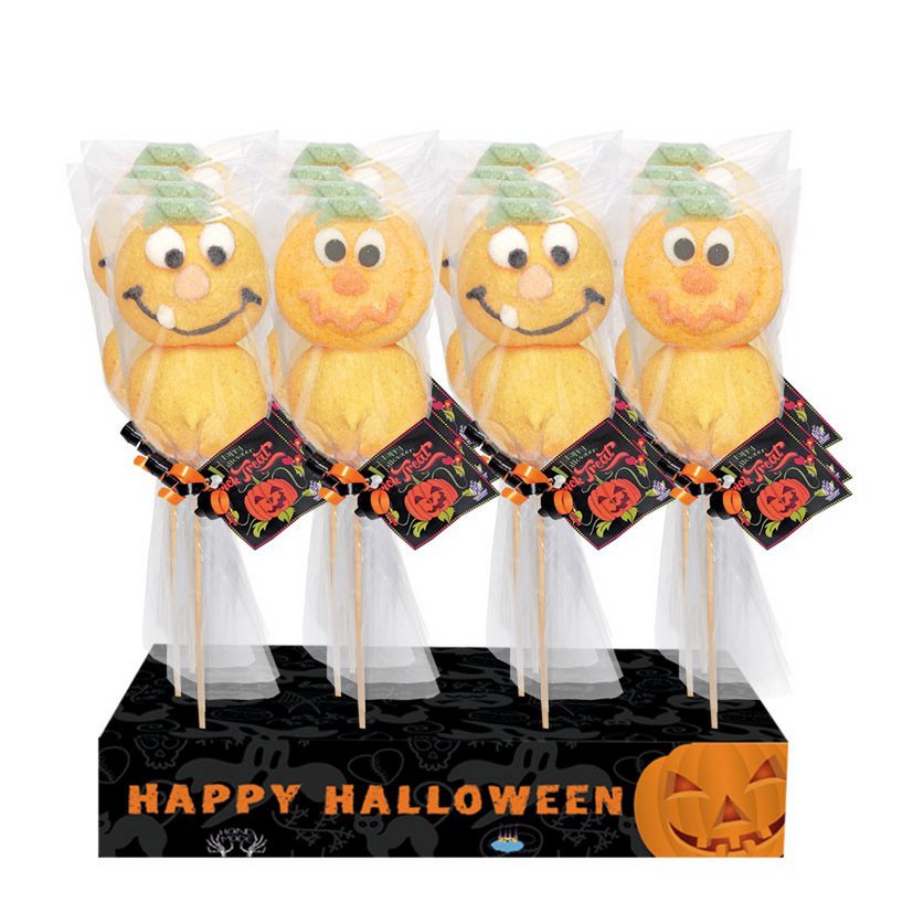 Spiedino di marshmallow zucca di Halloween 28g