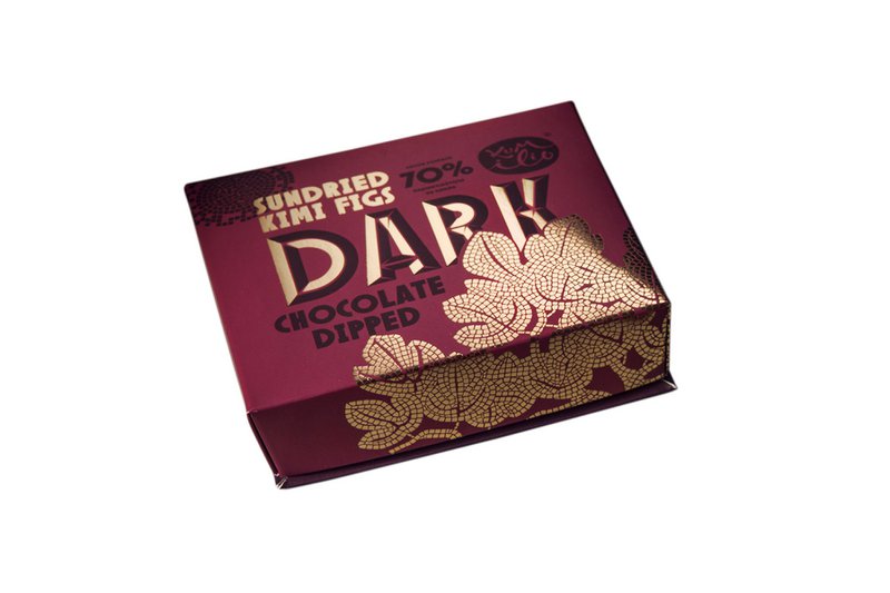 KUMILIO Figues Kimi séchées au soleil de qualité supérieure trempées dans du chocolat noir 70 % - Coffret cadeau