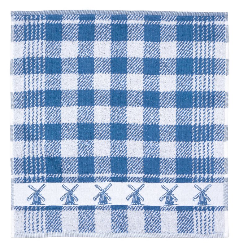 100% Bomuld Køkkentekstil Sæt 6 stykker Mill Blue