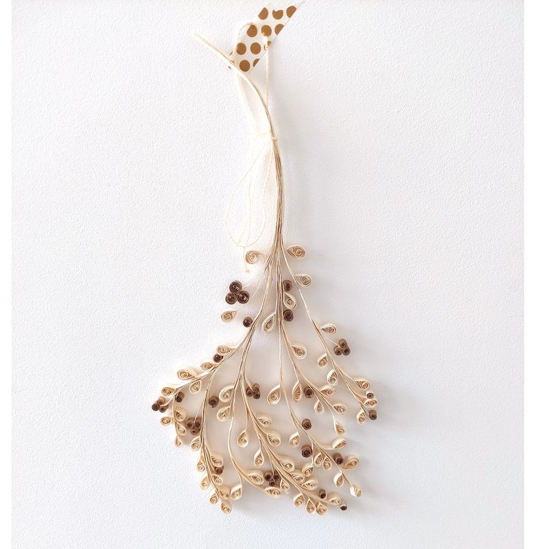 Gui en boîte naturel/or 35x15cm Fairtrade 900-032