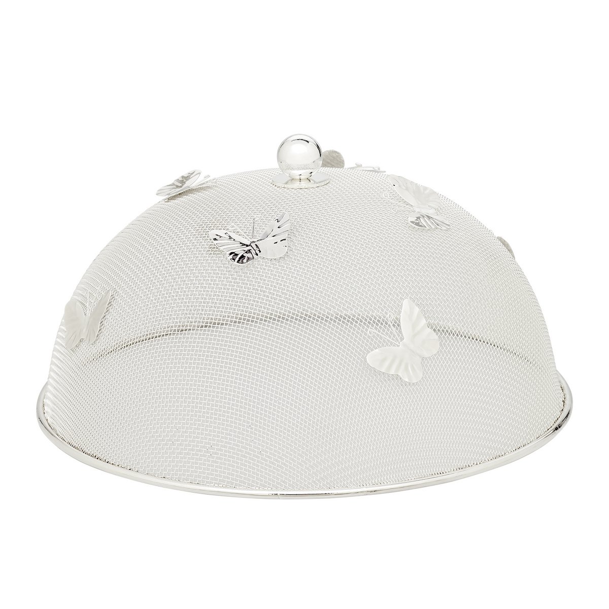 Parasol ochronny EDZARD motylek, elegancki posrebrzany, odporny na matowienie, średnica 30 cm