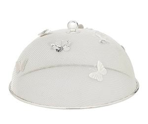 EDZARD eetparaplu beschermkap vlinder, verzilverd, aanslagbestendig, diameter 30 cm