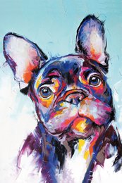Wandfoto BULLDOG 60x90 cm canvas foto op spieraam decoratie modern