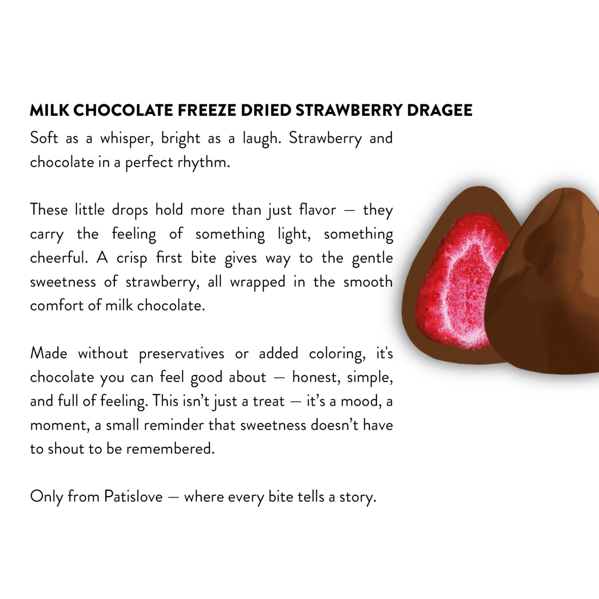 Strawberry Dragee mælkechokolade, 80 g