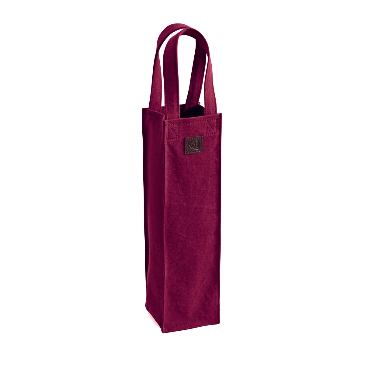K0016XB | Flaschenhaltertasche aus Canvas/echtem Vollnarbenleder. Farbe Bordeaux/Dunkelbraun. Fassungsvermögen: 1 Flasche. Abmessungen: 10 x 37 x 10 cm. Verpackung: Polybeutel