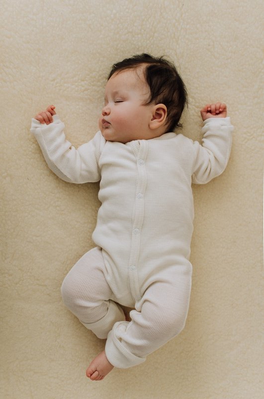 Sábana bajera ajustable para bebé y niño - Lana merino
