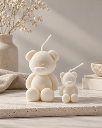 Tiny Ted & Ted teddy bear candle set | rapeseed wax