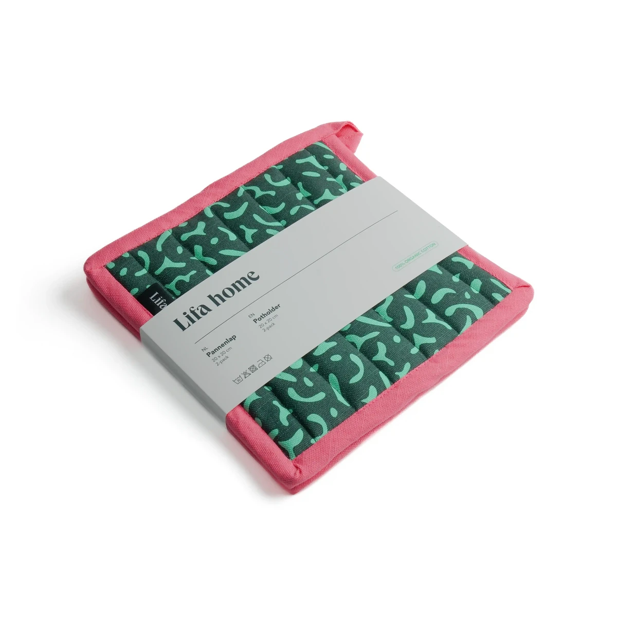 Pot Holders Set Vivid Green Green - set of 2