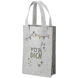 Geschenktasche Glückwunsch 2-sort. dunkelgrau; hellgrau, VE 8