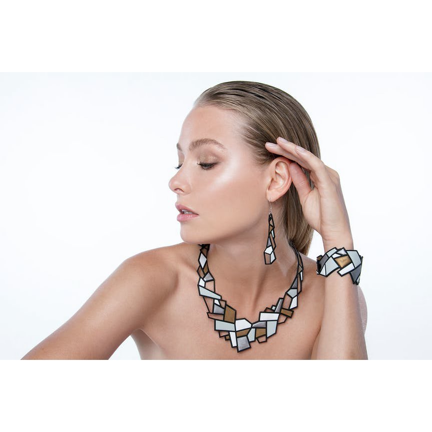 Collar Prisma de oro y plata
