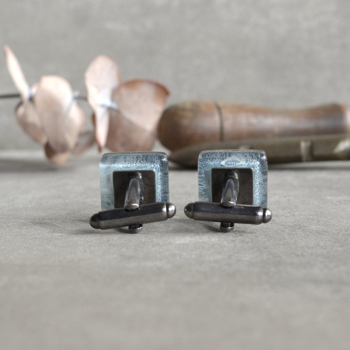 Angel & Devil cuff links, Black and white color, Unique gift for men